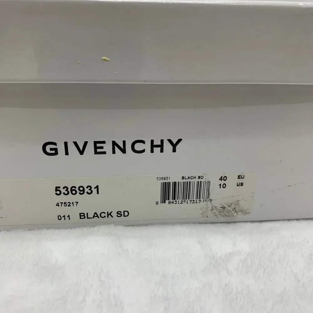 Givenchy Black Suede Gold Heel Slip On Bootie Womens Sz 10 with box extra heels - Picture 9 of 16